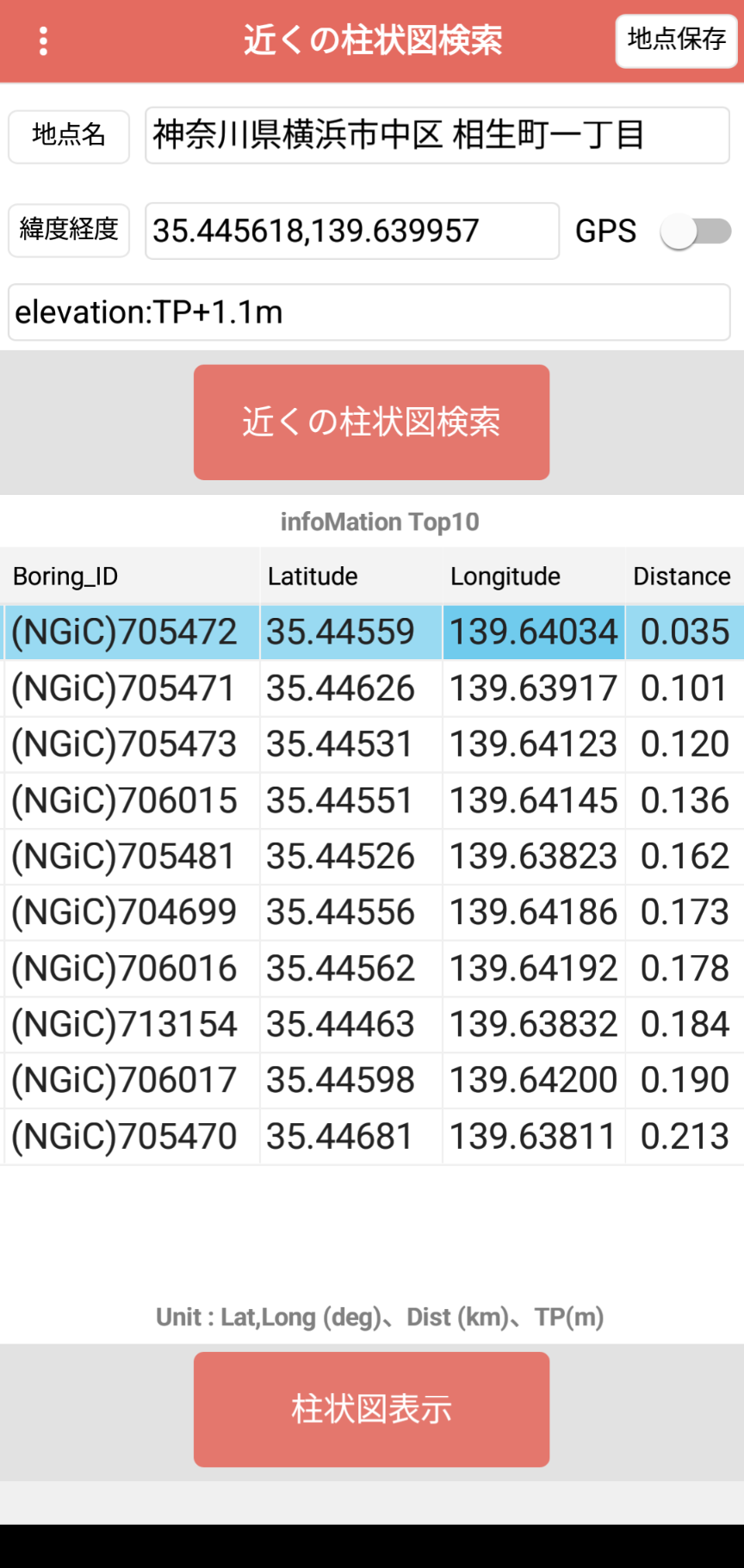 周辺柱状図検索